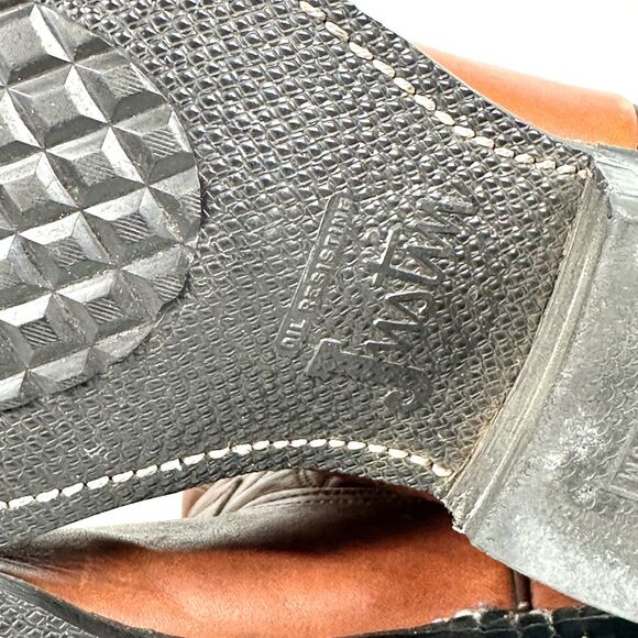 Justin Western Cowboy Boots - Men's Size 8 D BROWN Style 2610 Leather - Picture 16 of 16